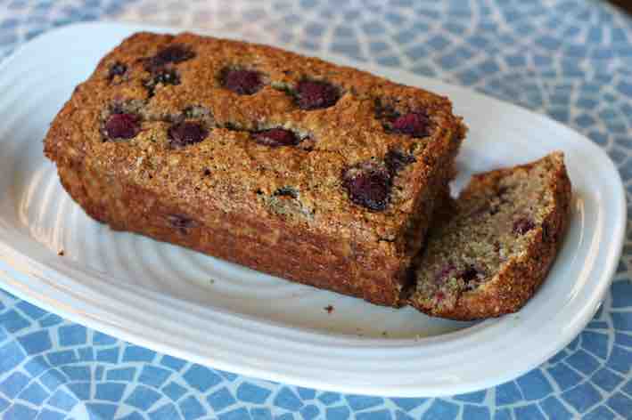 Banana and Raspberry loaf cake to enjoy