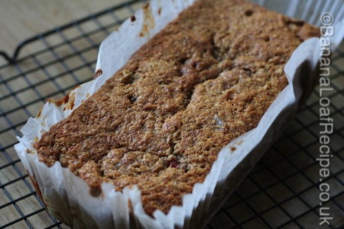 Banana, Rhubarb and Ginger Loaf Cooling