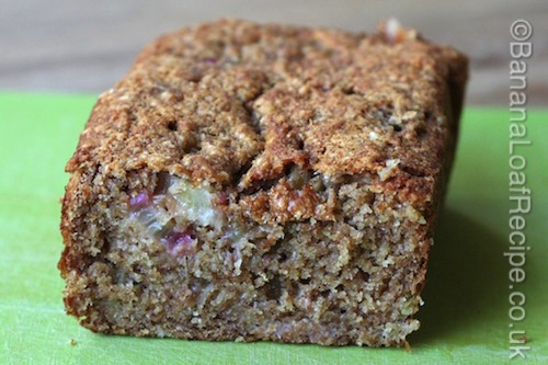 Banana, Rhubarb and Ginger Loaf Cake