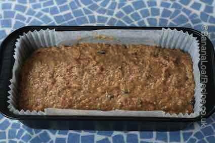 Spiced Choc Chip Banana Loaf ready for the oven