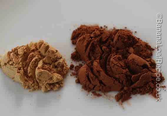 Ground ginger and ground cinnammon